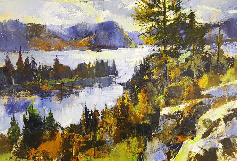 'Into the Highlands, Loch Carron' by artist Chris Forsey